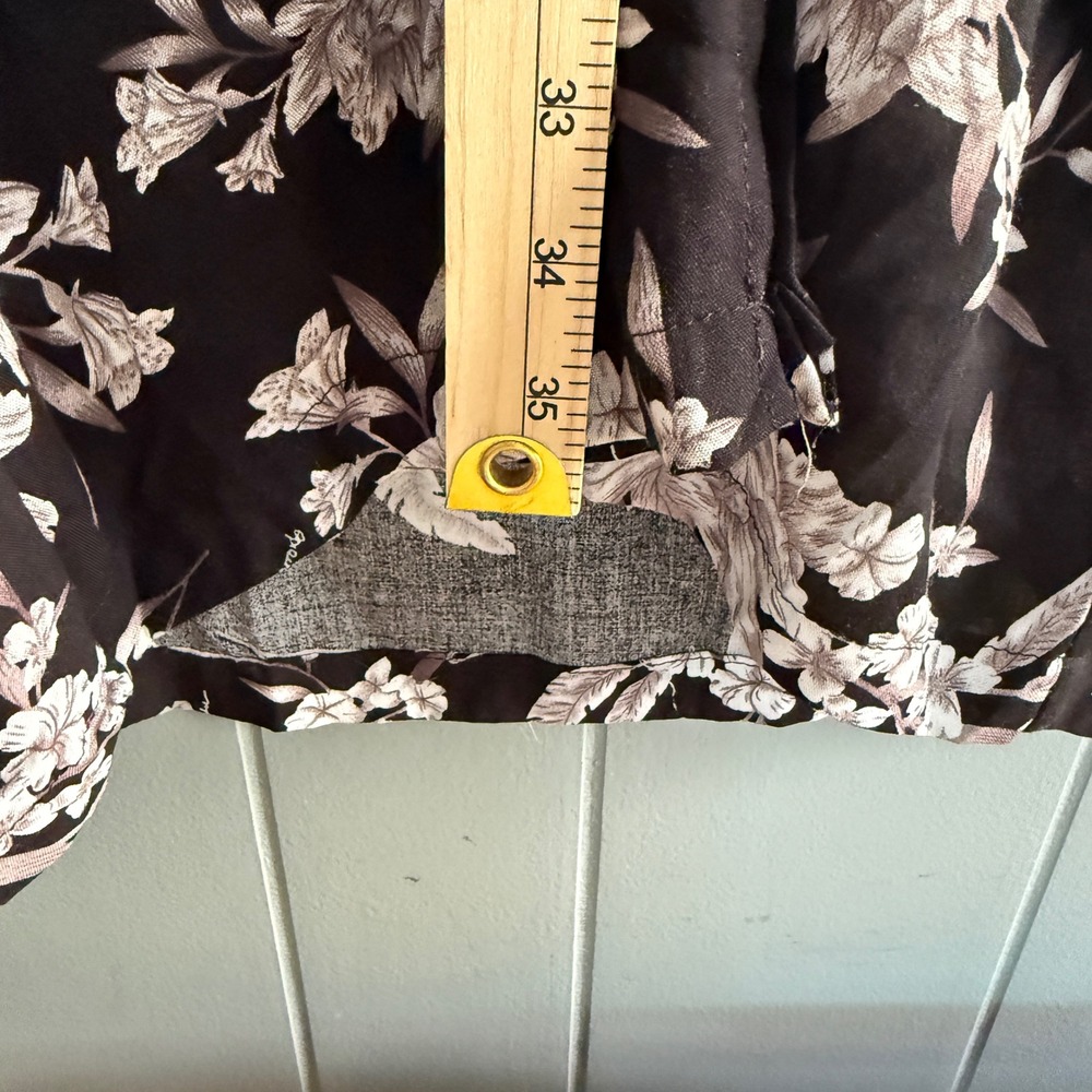 Spiritual Gangster Womens Black Floral Kimono Robe Wrap OS Boho Coverup READ - Picture 9 of 11